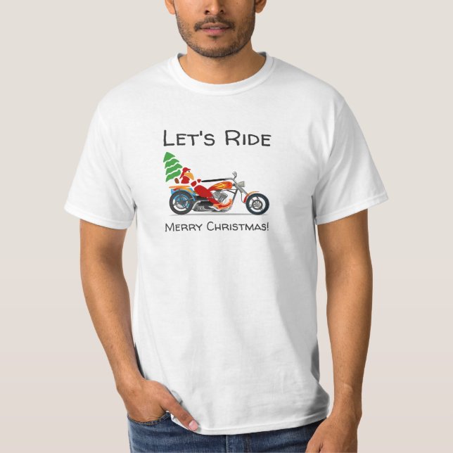 Camiseta Motocicleta de Santa Claus para viajar navidad (Anverso)