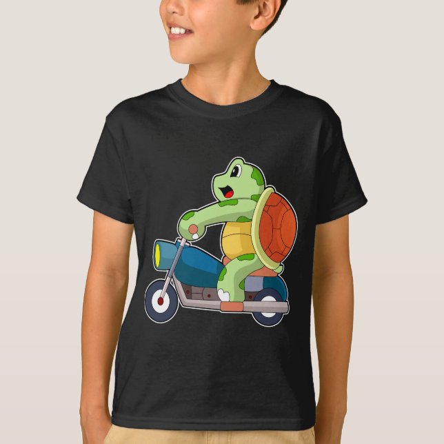 Camiseta Motocicleta de tortuga (Anverso)