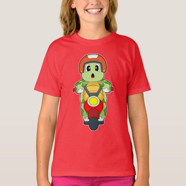 Camiseta Motocicleta de tortuga (Anverso)