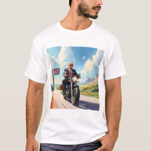 Camiseta Motocicleta de Trump con 47 signos en el suroeste