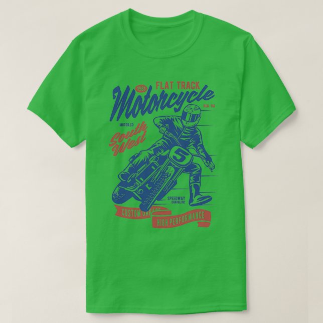 Camiseta Motocicleta de vía plana (Diseño del anverso)