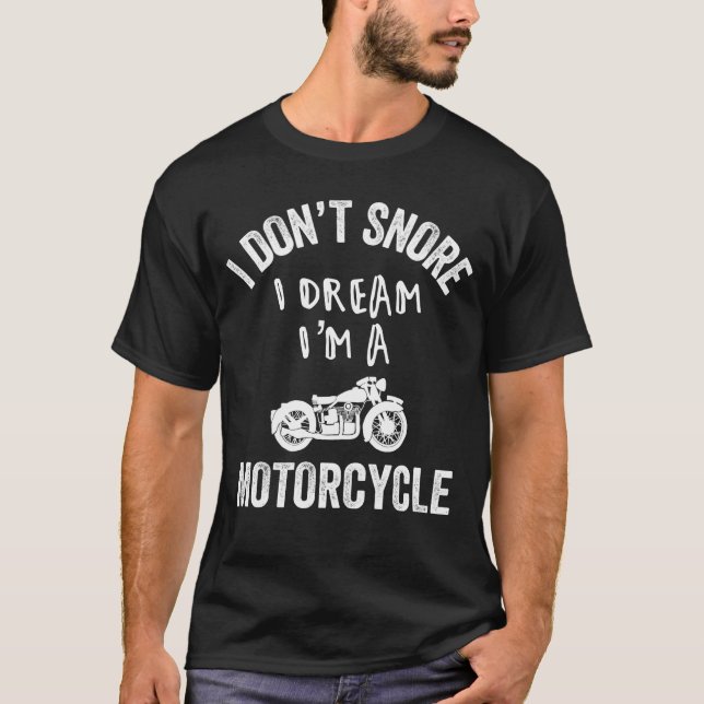 Camiseta Motocicleta del ronquido, papá que ronca, regalo (Anverso)