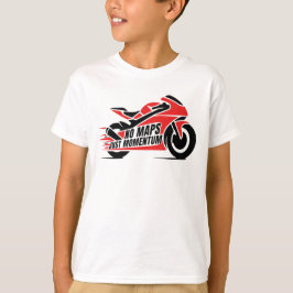 Camiseta Motocicleta deportiva roja y negra