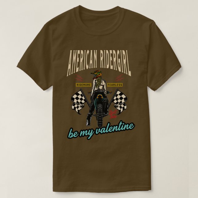 Camiseta Motocicleta día de San Valentín (Diseño del anverso)