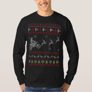 Camiseta Motocicleta Dirt Bike Pajama Navidades feos Biker 