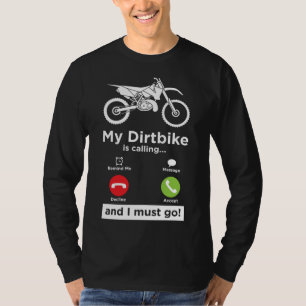 Camiseta Motocicleta Dirt Calling Dirt Bike Enduro Rider