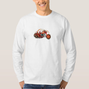 Camiseta Motocicleta en líneas lúdicas