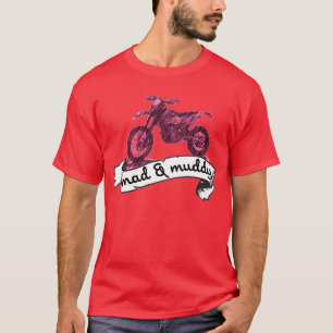 Camiseta Motocicleta enojada y fangosa