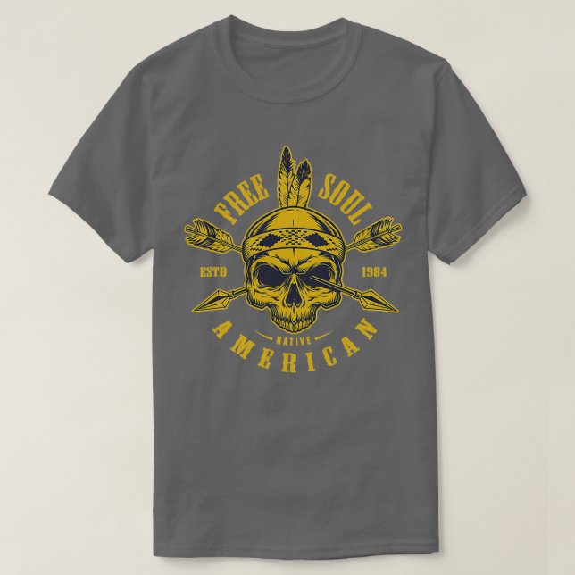 Camiseta Motocicleta Espíritu nativo americano (2) (Diseño del anverso)
