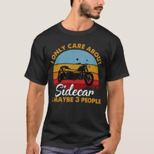 Camiseta Motocicleta estilo retro Sunset Sidecar