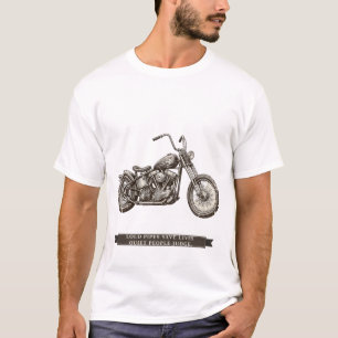 Camiseta Motocicleta Funny Chopper "Tuberías ruidosas salva