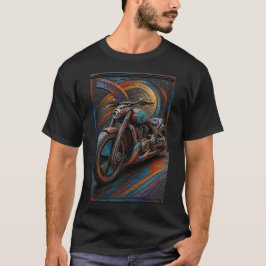 Camiseta Motocicleta Futurista Personalizada – Micro Mosaic