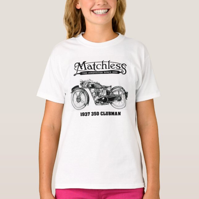 Camiseta Motocicleta incomparable retra de 1937 obras (Anverso)