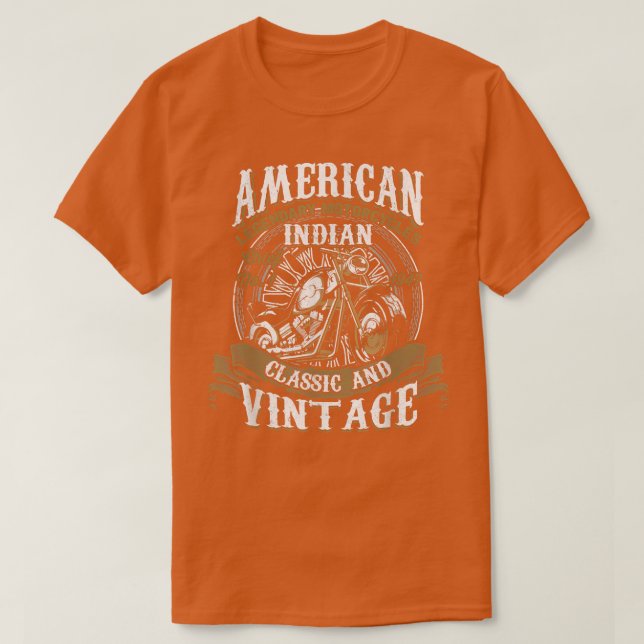 Camiseta Motocicleta india retro vintage para vieja B (Diseño del anverso)