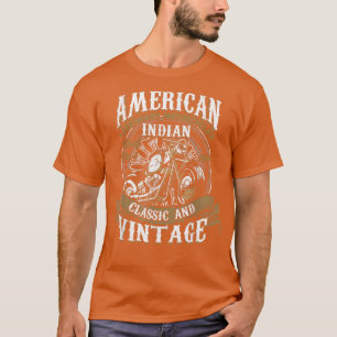 Camiseta Motocicleta india retro vintage para vieja B