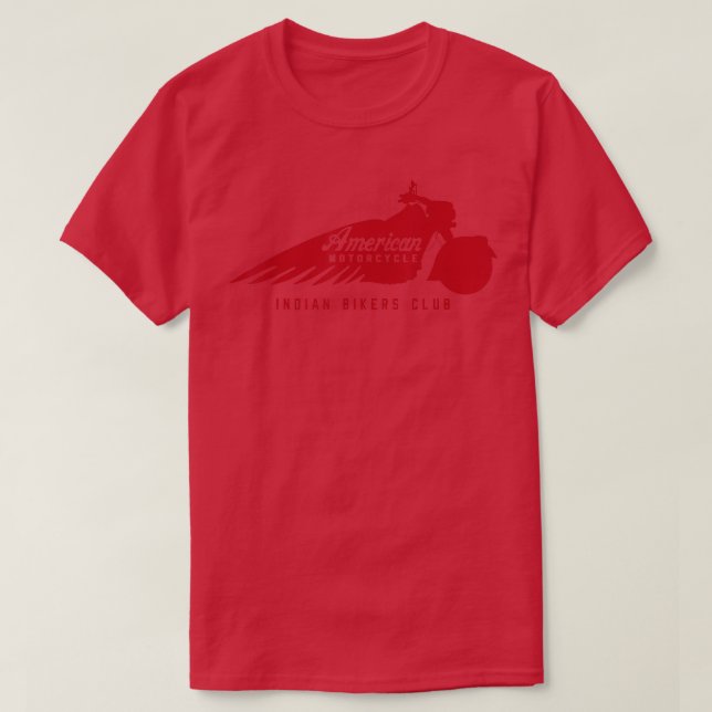 Camiseta motocicleta india vintage (Diseño del anverso)