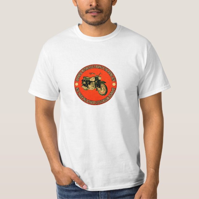 Camiseta Motocicleta japonesa llevada del sol naciente (Anverso)