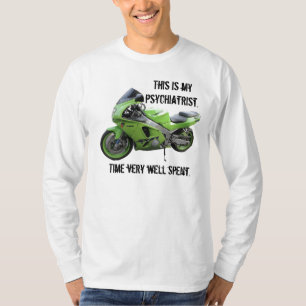 Camiseta Motocicleta Kawasaki Ninja ZX-6R Verde, Moto de ca