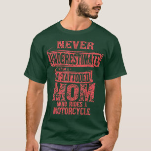 Camiseta Motocicleta Mamá Bicicleta Ciclista