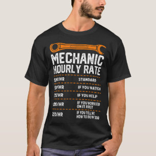 Camiseta Motocicleta mecánica de coches Hourrate Labers