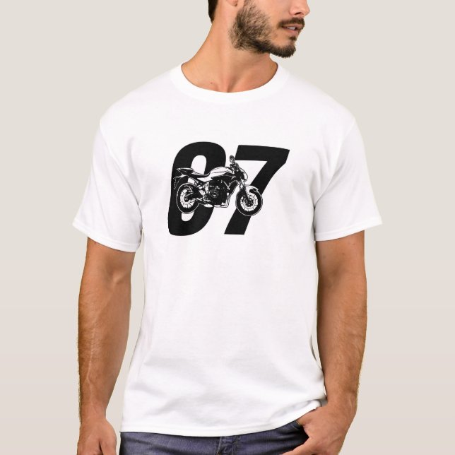 Camiseta Motocicleta MT07 FZ07 de Yamaha MT-07 FZ-07 (Anverso)