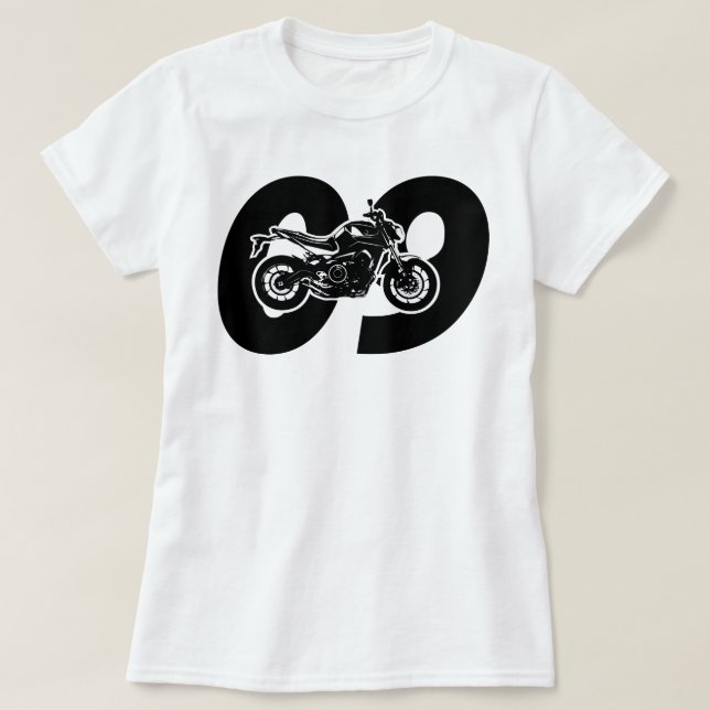 Camiseta Motocicleta MT09 FZ09 de Yamaha MT-09 FZ-09 (Diseño del anverso)
