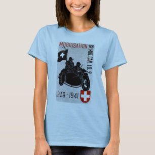 Camiseta Motocicleta renovada suiza de WWII
