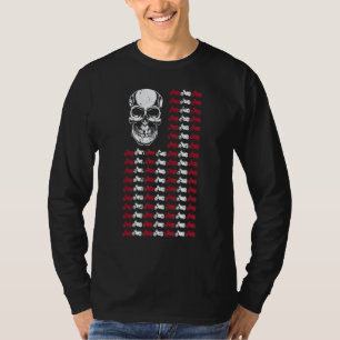 Camiseta Motocicleta Retro Bandera Americana Motorbike Skul