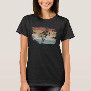Camiseta Motocicleta Retro Gráfica Dirt Biker Enduro Motocr