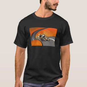 Camiseta motocicleta retro Isla de Man TT poster