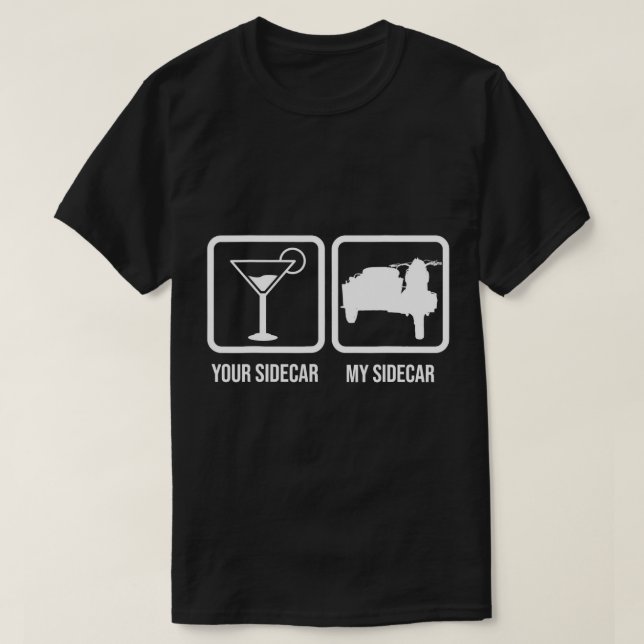 Camiseta Motocicleta retro T-Shirt - Motobi de sidecar de é (Diseño del anverso)