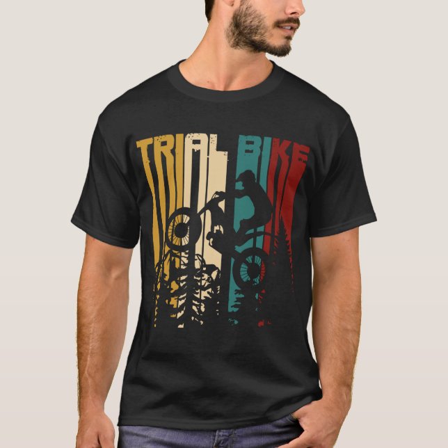 Camiseta Motocicleta Retro Trial Bike (Anverso)