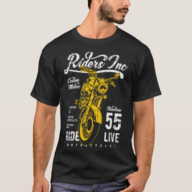Camiseta Motocicleta Retro Vintage 1955 (Anverso)