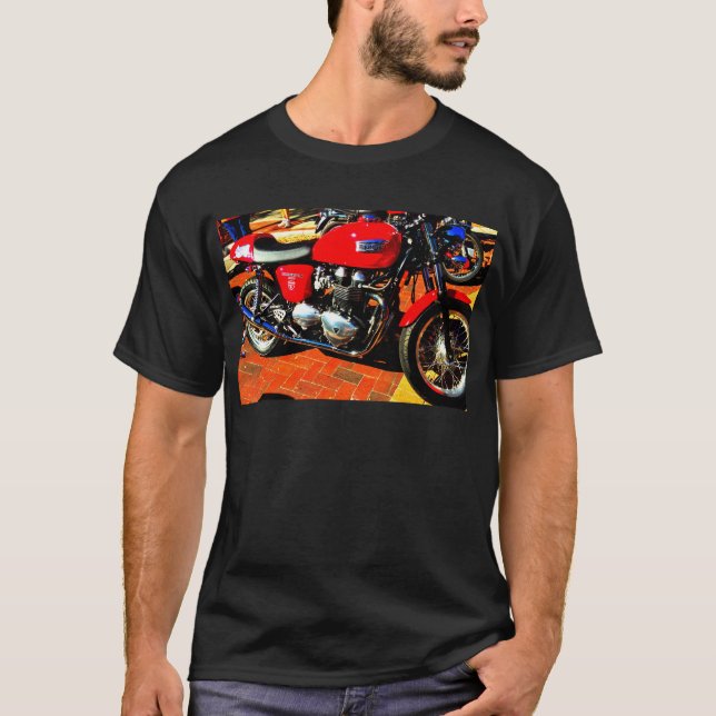 Camiseta Motocicleta roja de Triumph (Anverso)