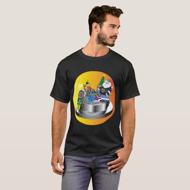 Camiseta Motocicleta Santa (Anverso completo)
