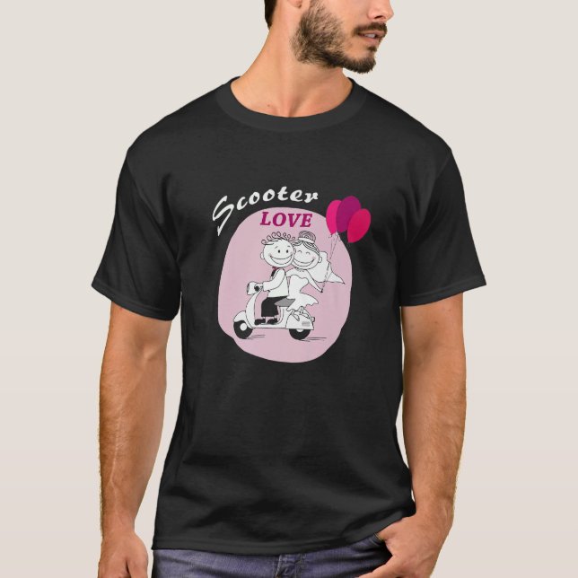 Camiseta Motocicleta Scooter Electric Stunt Moped Rider (Anverso)