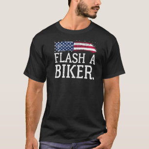 Camiseta Motocicleta Sea Patriótico Flash A Bicicleta
