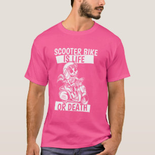 Camiseta Motocicleta Skeleton Moped - Scooter Bike