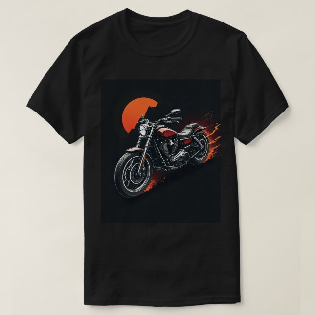 Camiseta Motocicleta - Sunset (Diseño del anverso)
