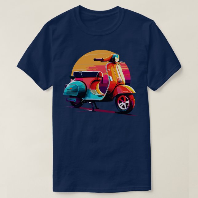Camiseta Motocicleta Vespa 2 (Diseño del anverso)