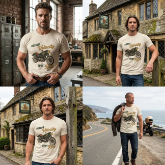 Camiseta Motocicleta Vintage Cafe Racer