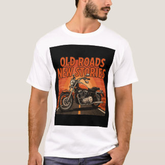 Camiseta Motocicleta Vintage Caminos Antiguos Nuevas Histor