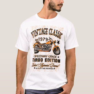 Camiseta motocicleta Vintage Classic Turbo Edition 1979