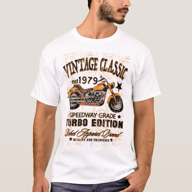 Camiseta motocicleta Vintage Classic Turbo Edition 1979 (Anverso)
