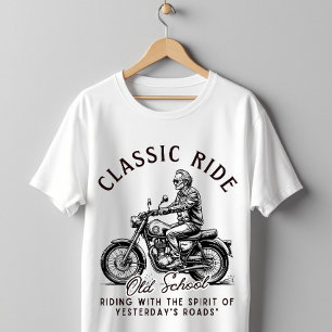 Camiseta Motocicleta Vintage De Época Clásica