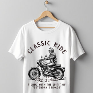 Camiseta Motocicleta Vintage De Época Clásica