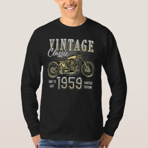 Camiseta Motocicleta Vintage Nacida en 1959 Classic Motorcy