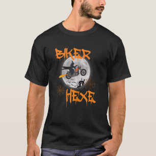 Camiseta Motocicleta Witch Motorcycle Lady Retro
