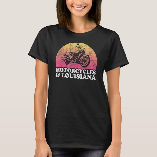 Camiseta Motocicleta y motocicletas Louisiana (Anverso)