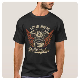 Camiseta Motocicletas de Motero Personalizadas Alas de Moto